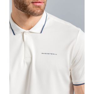 Camiseta Tipo Polo Detalles Contraste,  Color Marfil Para Hombre