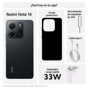 Celular Xiaomi Redmi Note 14 8GB 256GB Black Celular Xiaomi Redmi Note 14