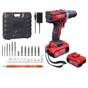 Taladro Profesional 48V Taladro Inalambrico Mandril De Ajuste Rapido Taladro 2 Baterias + Accesorios