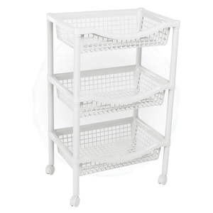 Canasta Plástica Móvil Blanca RIMAX