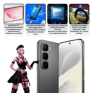 Celular INFINIX HOT 60i 4G 256GB/4GB RAM – Negro