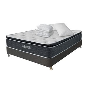 COMBO COLCHON AGAVAL ELEGANCE 100X190CM +BASE CAMA GRAF+ PROTECTOR+ 1 ALMOHADA