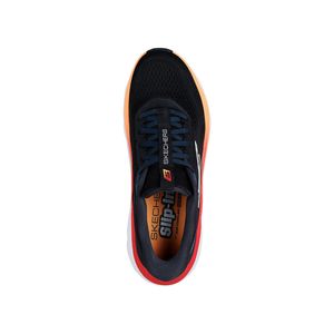 Tenis Skechers Max Run Hombre Color Negro Naranjado Blanco