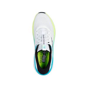 Tenis Skechers Max Run Hombre Color Blanco Azul Verde