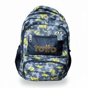 Combo Escolar Totto (Maleta+Cartuchera+Lonchera) Diseño Camuflado Neón