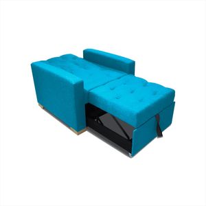 Sofá Cama Unipersonal Sabathy  Tela Lino Turqueza