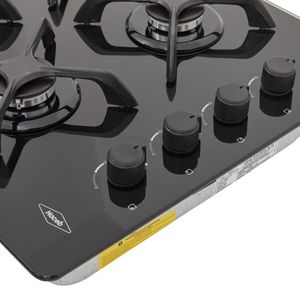 Estufa de empotrar Cristal negro 60X43 cm Hierro fundido gas propano