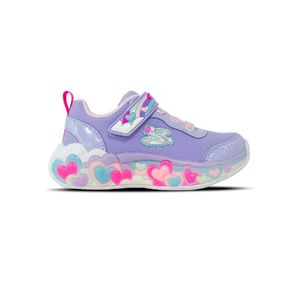 Tenis Skechers Heart Lights Niña Color Morado Rosado