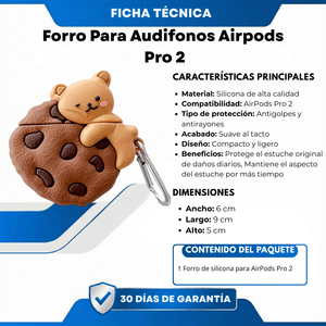 Forro Para Audifonos Airpods Pro 2 Diseño Galleta