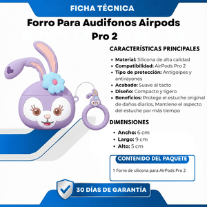 Forro Para Audifonos Airpods Pro 2 Diseño Conejita