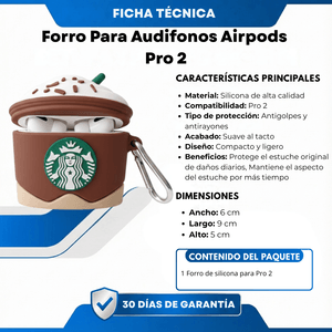 Forro Para Audifonos Airpods Pro 2 Diseño Starbucks