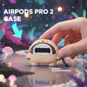 Forro Para Audifonos Airpods Pro 2 Diseño Tiburón