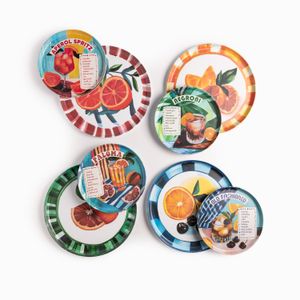 Platos melamina serie cocteles set x8