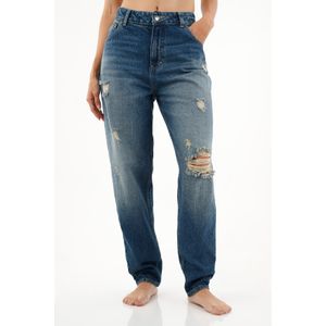 Jean azul Mom para mujer