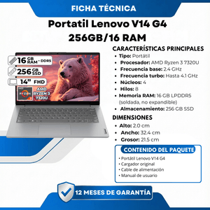 Portatil Lenovo V14 G4 256GB/16 RAM