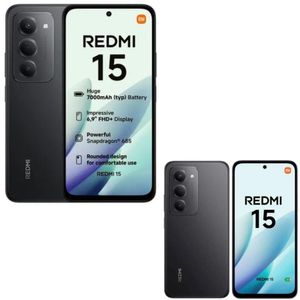 Celular Xiaomi Redmi 15 128GB 6ram Celular Xiaomi Redmi 15 Celular Xiaomi Redmi Negro