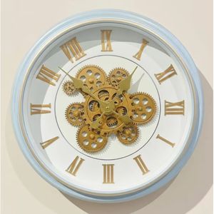 Reloj De Pared Colores Pastel 45 Cm Estilo Minimalista Blanco