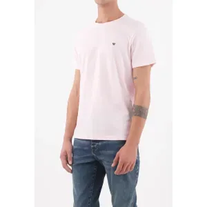 Camiseta para hombre de algodón rosa fit regular con mini raqueta