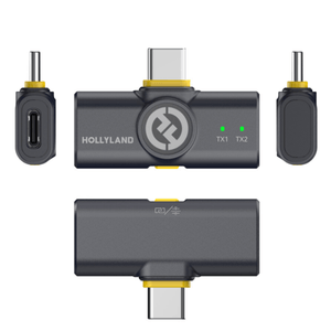Microfono Hollyland  Inalambrico Dual Lark M2 Combo Conectores Usb-C y Lightning