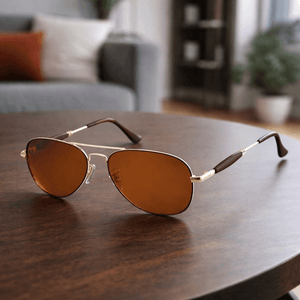 Gafas Polarizadas Adler UV400 Protección Total, Visión Nítida y Sin Reflejos Ref. 849 Café Dorado