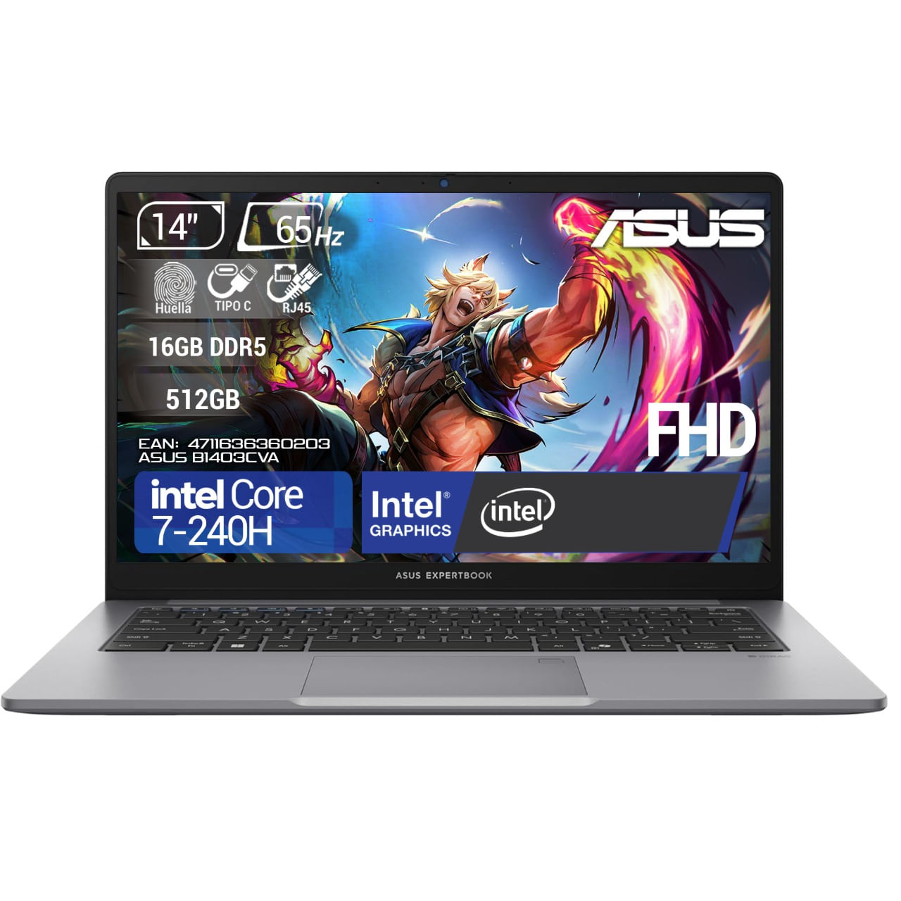 Computador Portatil Asus ExpertBook Intel Core 7-240H Ram 16GB