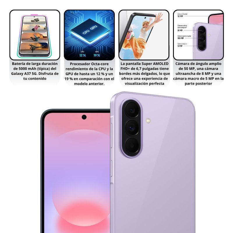 【SIMフリー】Galaxy A37 5G｜8/128GB｜バイオレット【新品】 SIMフリー】Galaxy A37 5G｜8/128GB｜バイオレット【新品】