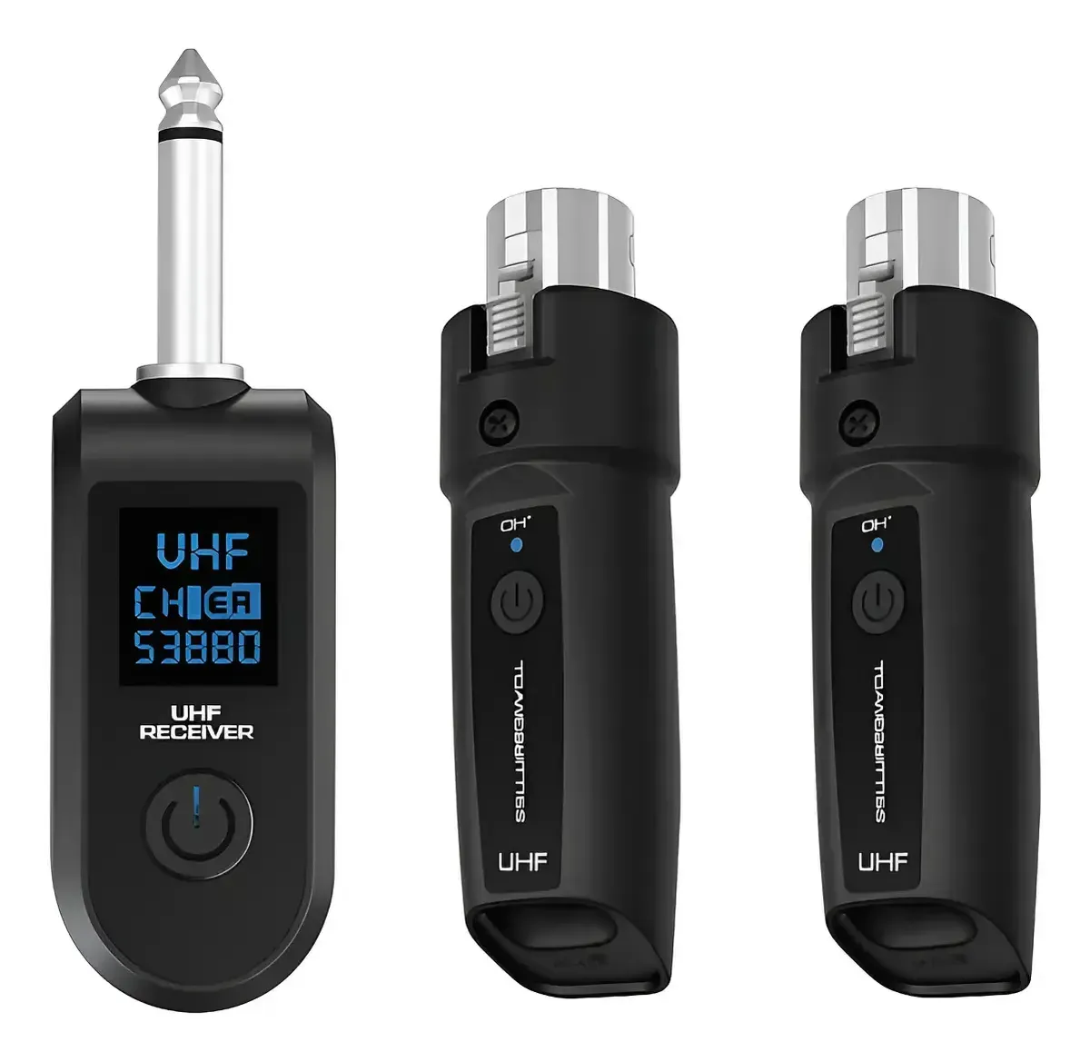 2 Transmisores Y 1 Receptor UHF para Micrófono Inalámbrico