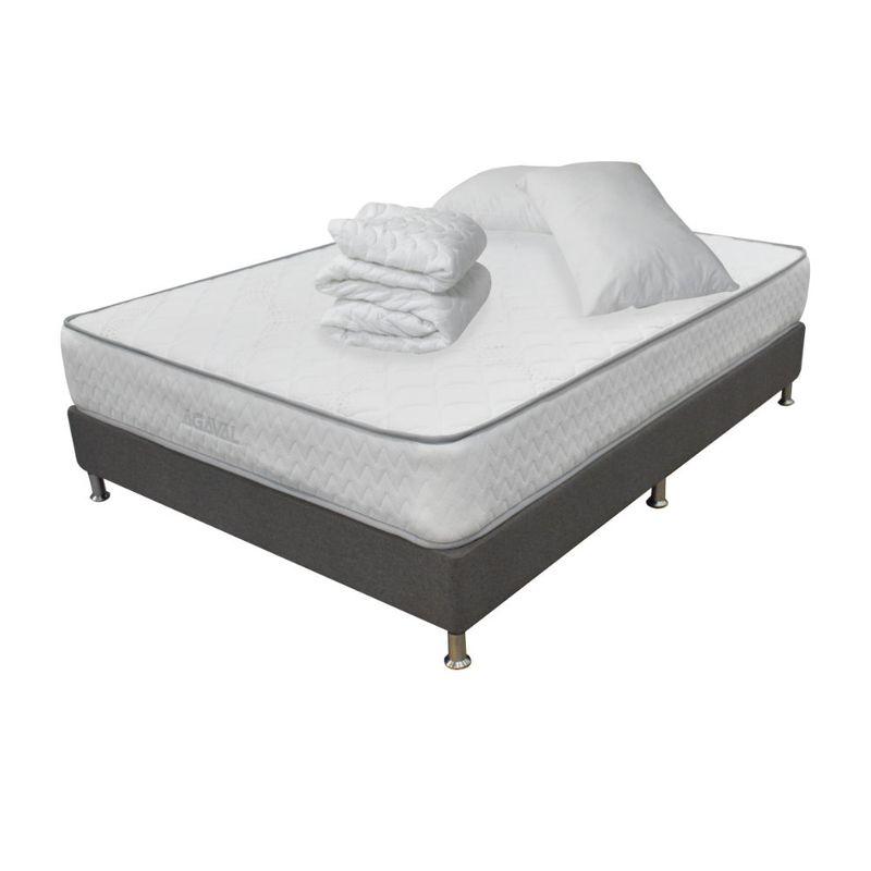 COMBO-COLCHON-AGAVAL-CLASSIC-140X190CM-BASE-CAMA-GRAF-PROTECTOR-2-ALMOHADAS