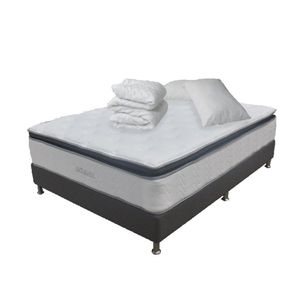 COMBO COLCHON AGAVAL ELEGANCE 140X190CM +BASE CAMA GRAF+PROTECTOR+ 2 ALMOHADAS