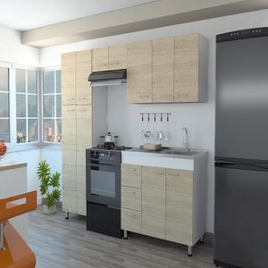 Cocina Ferreti Meson Derecho Blanco Rovere