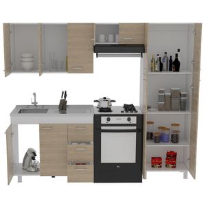 Cocina Ferreti Meson Izquierdo Blanco Rovere