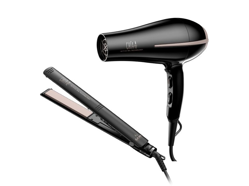 COMO GAMA PLANCHA DE CABELLO ELEGANCE CHIA + SECADOR BORA CHIA - Agaval