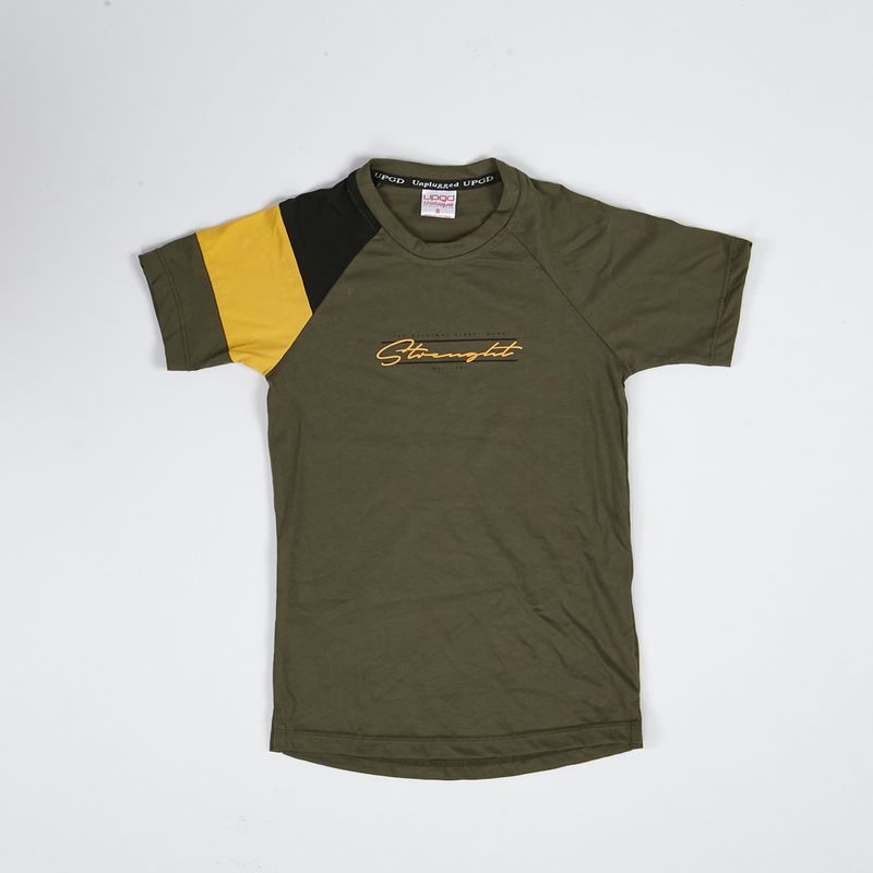 CAMISETA-UNPLUGGEED-NIÑO-73258-VERDE-MILITAR