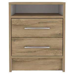 Mesa de Noche Colore RTA Macamadia + Blanco