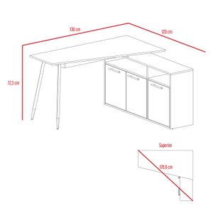 Escritorio Obregon 3P RTA Duna + Taupe