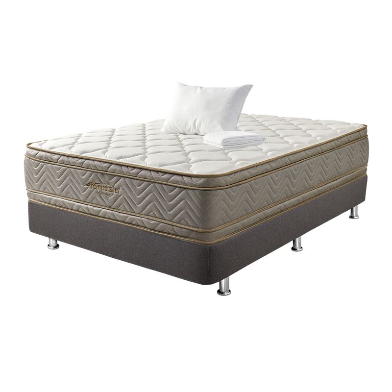 COMBO-FANTASIA-COLCHON-OPTIMS-100X190CM---BASE-CAMA-SOMIER-PLUSS-M2-LINO-GRIS--ALMOHADA--PROTECTOR