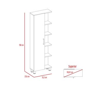 Mueble Esquinero Mancheter RTA Negro