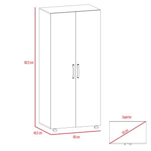 Closet Hogar 180 X 80 X 48 RTA Duna + Blanco