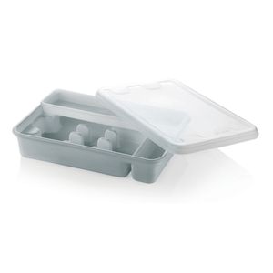 Portacubiertos con tapa Gris Plata