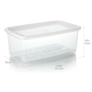 Recipiente Rectangular Con Bandeja 4L