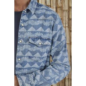 Camisa azul para hombre