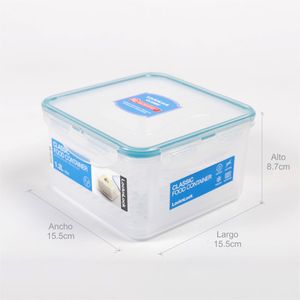 Recipiente Cuadrado Con Rejilla Para Jamon O Queso Classic 1.2L
