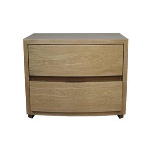 Mesa Noche Oval 2 Cajones Natural