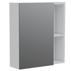 Gabinete de Baño Labell, Blanco, con puerta espejo y entrepaños