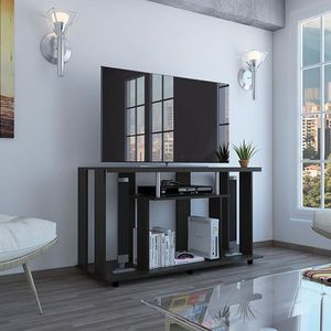 Mesa para TV Alpin, Wengue, con espacio para televisor de hasta 50 pulgadas