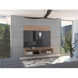 Panel de TV Dakota, Miel, con espacio para televisor de hasta 60 pulgadas