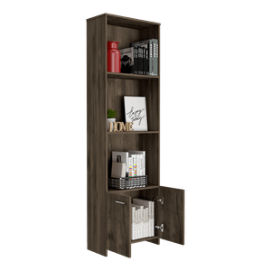 Biblioteca Milán, Nogal, con dos puertas abatibles y tres entrepaños