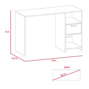 Combo Oficina Marius, Escritorio + Repisa