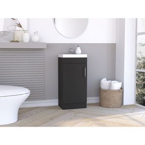 Mueble Lavamanos Oporto, Wengue, con una puerta abatible ZF