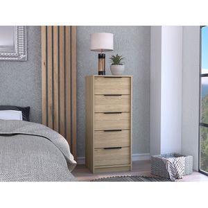 Organizador Wesley, Beige y Blanco, con cinco cajones